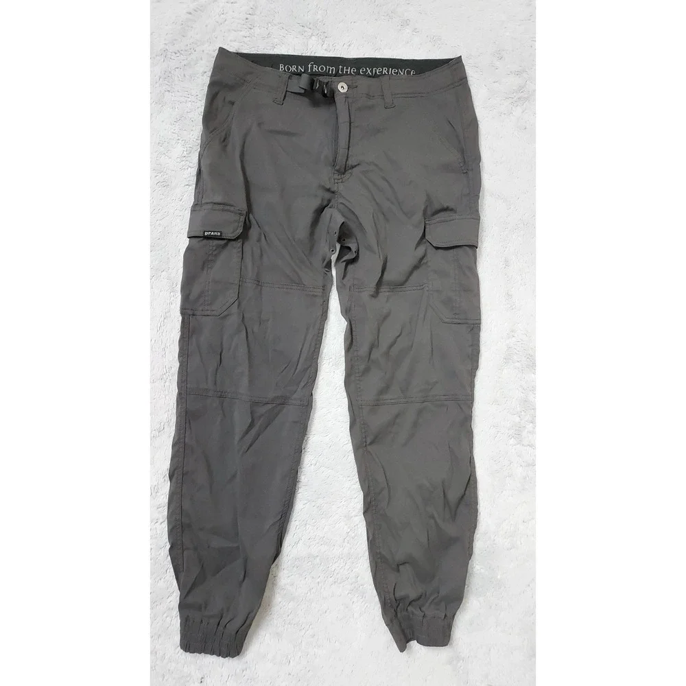 Prana Pants Mens 32x30 Zion Cargo Jogger Hiking Gray Outdoor Hiking Climbing